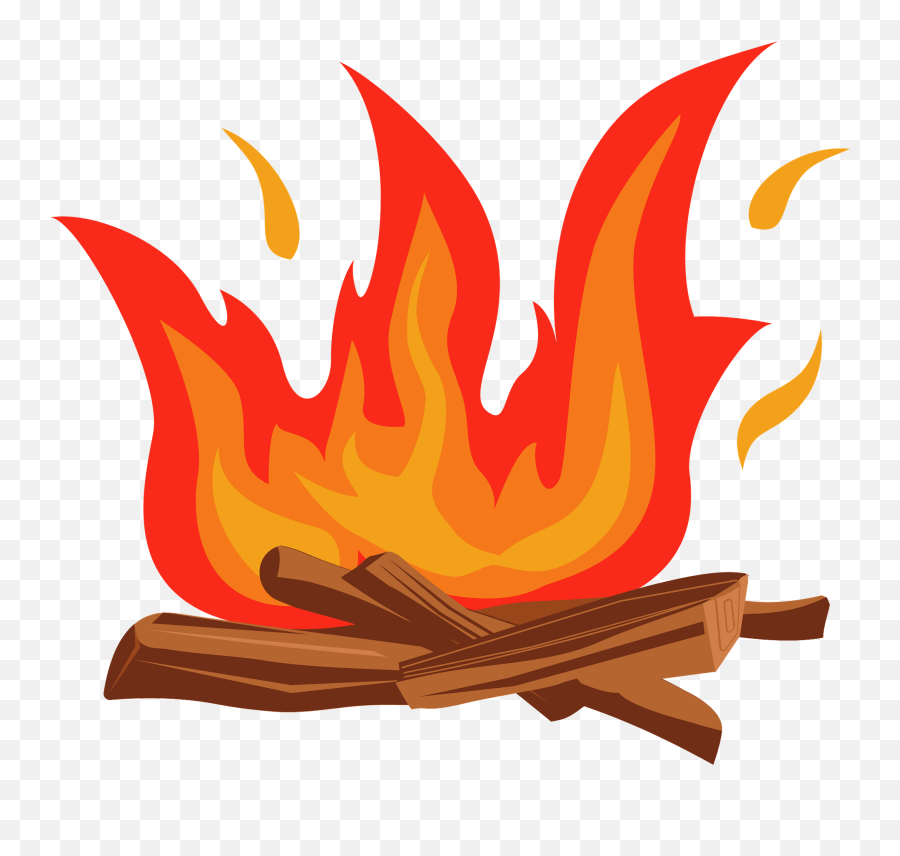 Bonfire Clipart - Horizontal Emoji,Campfire Clipart