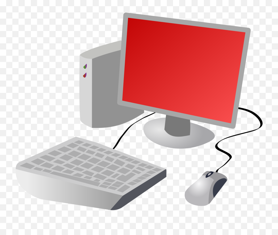 Mouse Desktop Computers Clip Art Red - Taman Bungkul Emoji,Computer Clipart