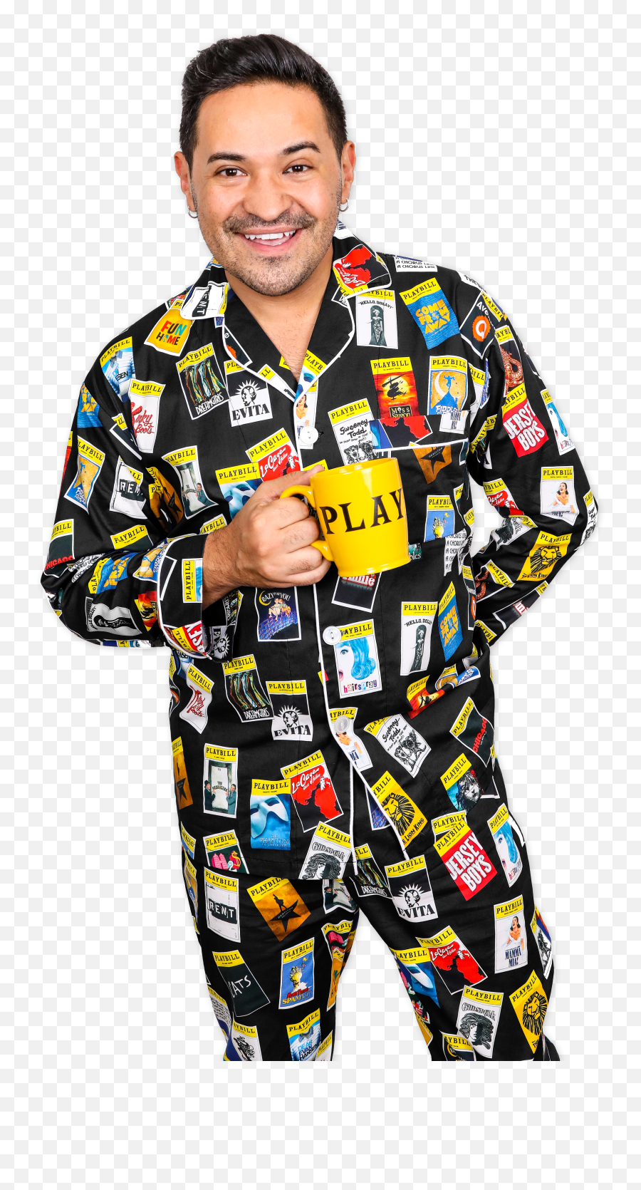 The Black Playbill Pajamas For Men Emoji,Playbill Logo