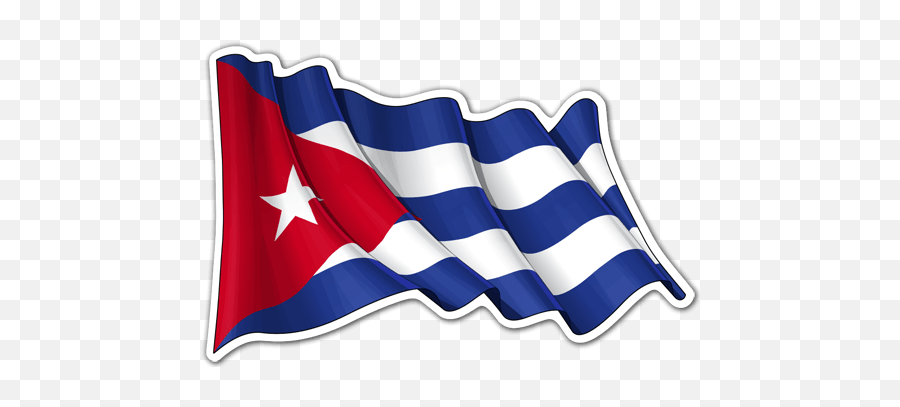 Motorbike Stickers - Cuban Flag Vector Emoji,Cuba Flag Png