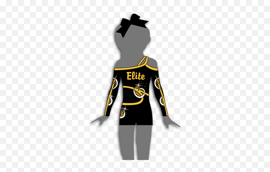 Gk Elite - Cheer Gk Elite Cheer Black And White All Star Cheer Uniforms Emoji,Cheerleading Clipart Black And White