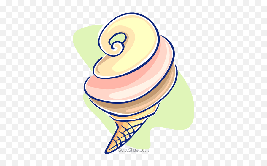 Ice Cream Cone Royalty Free Vector Clip Art Illustration Emoji,Ice Cream Cones Clipart