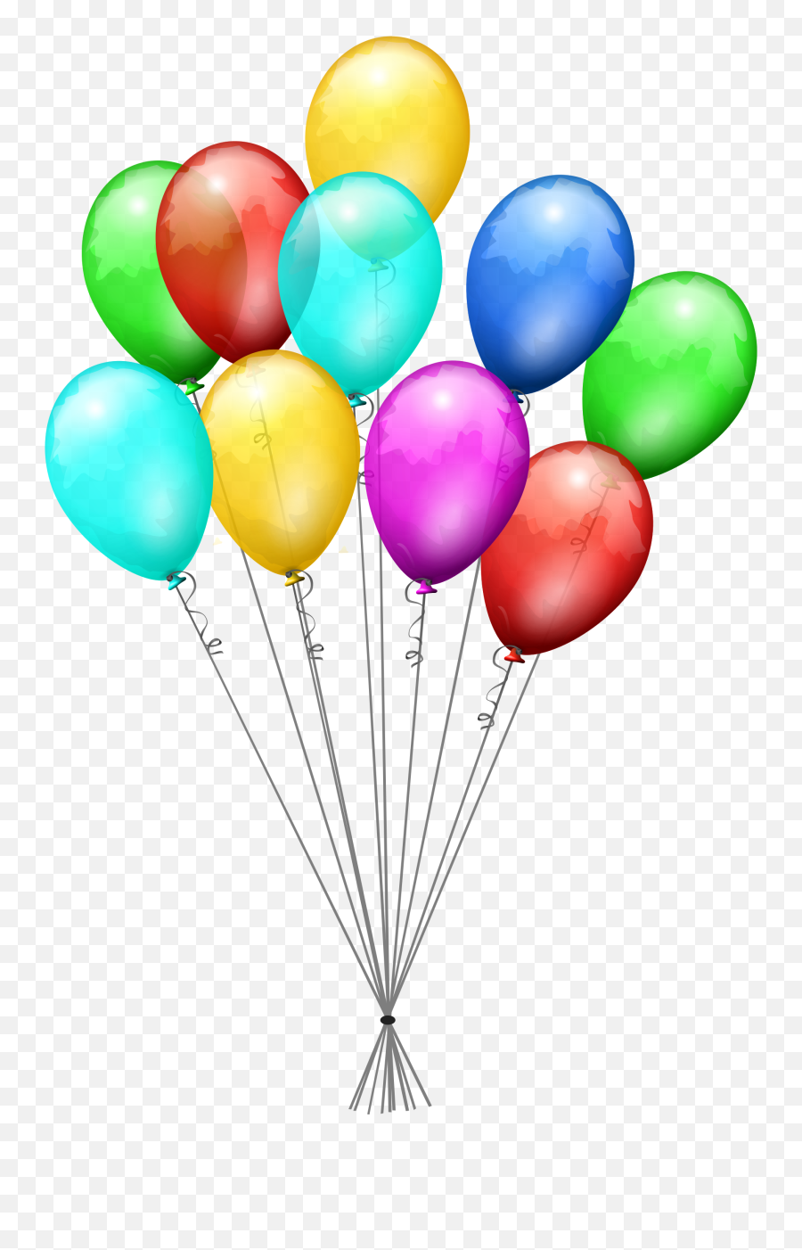 Birthday Balloon Clipart Transparent - Balloons Clip Art Png Emoji,Balloon Clipart