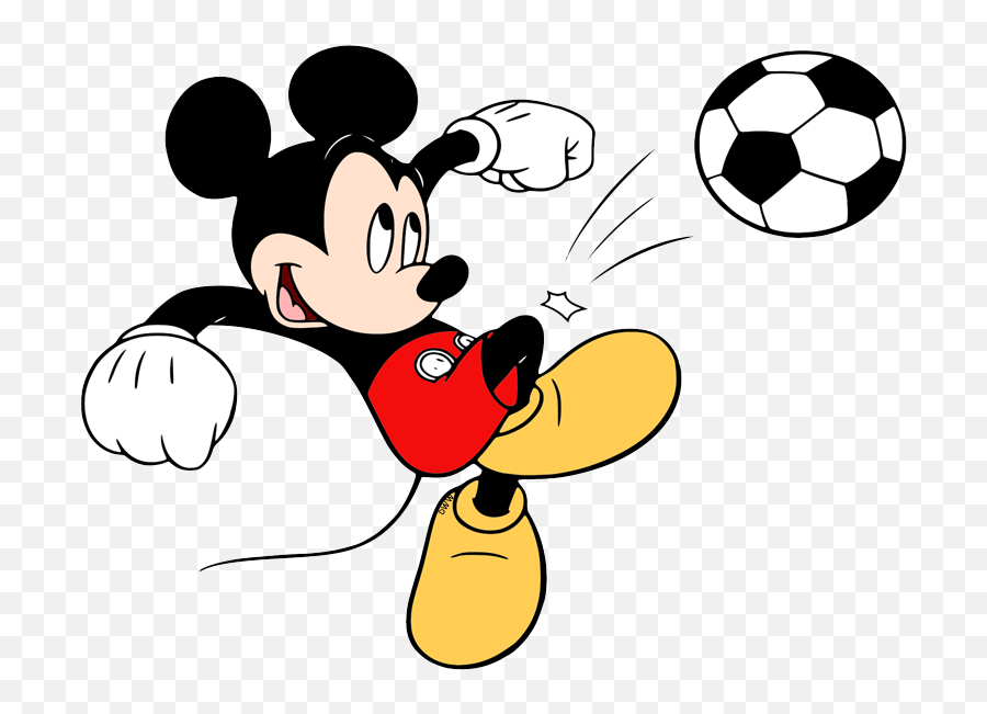 Mickey Mouse Clip Art 4 - Mickey Mouse Playing Soccer Emoji,Mickey Clipart