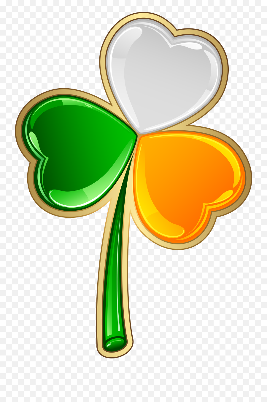 Irish Shamrock - Green Shamrock Outline Png Emoji,Shamrock Png
