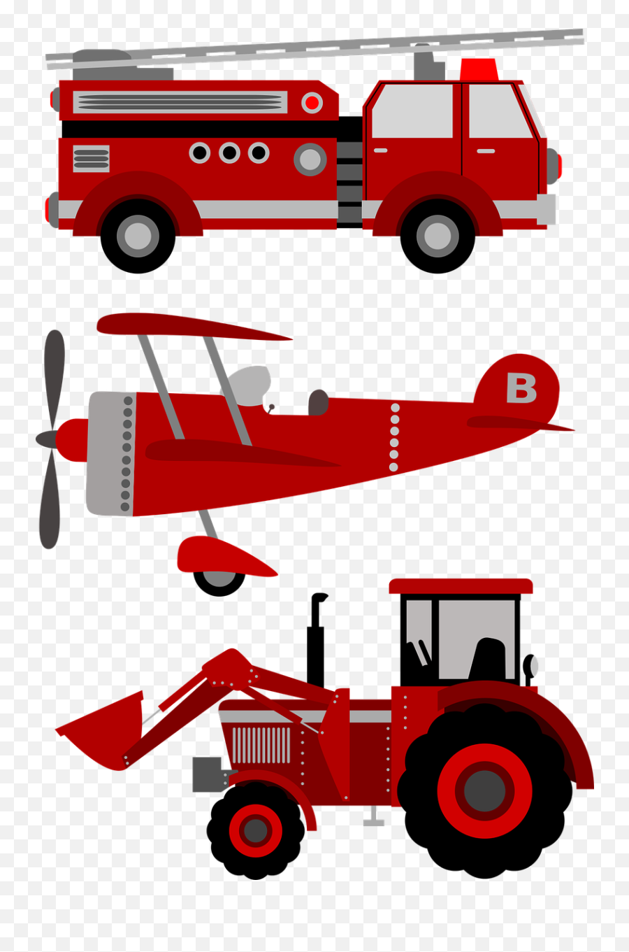 Fire Engine Car Airplane Truck Clip Art - Fire Truck Png Playera Tractor Emoji,Firetruck Clipart
