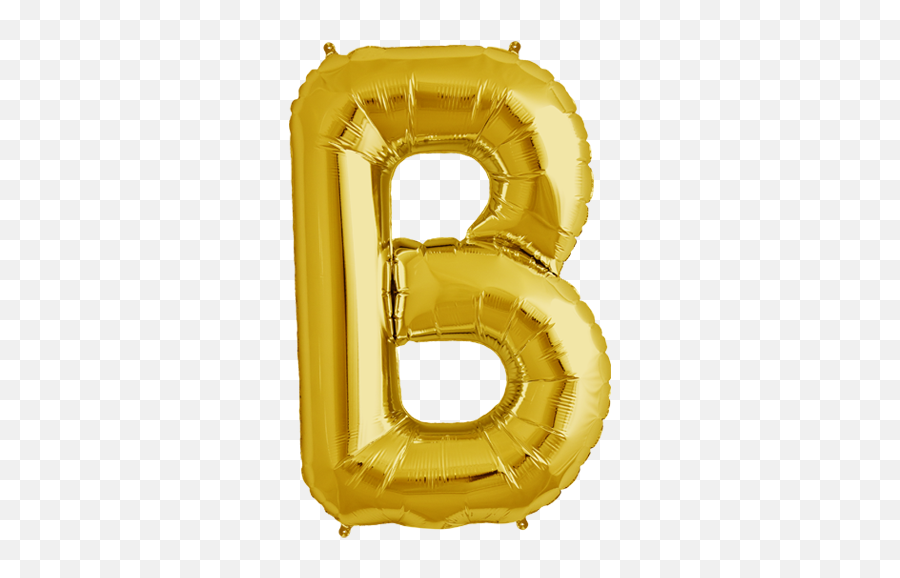 Download 14inch Air - Inflated Letter U201cbu201d Gold Foil Balloon B Foil Balloon Emoji,Letter B Png