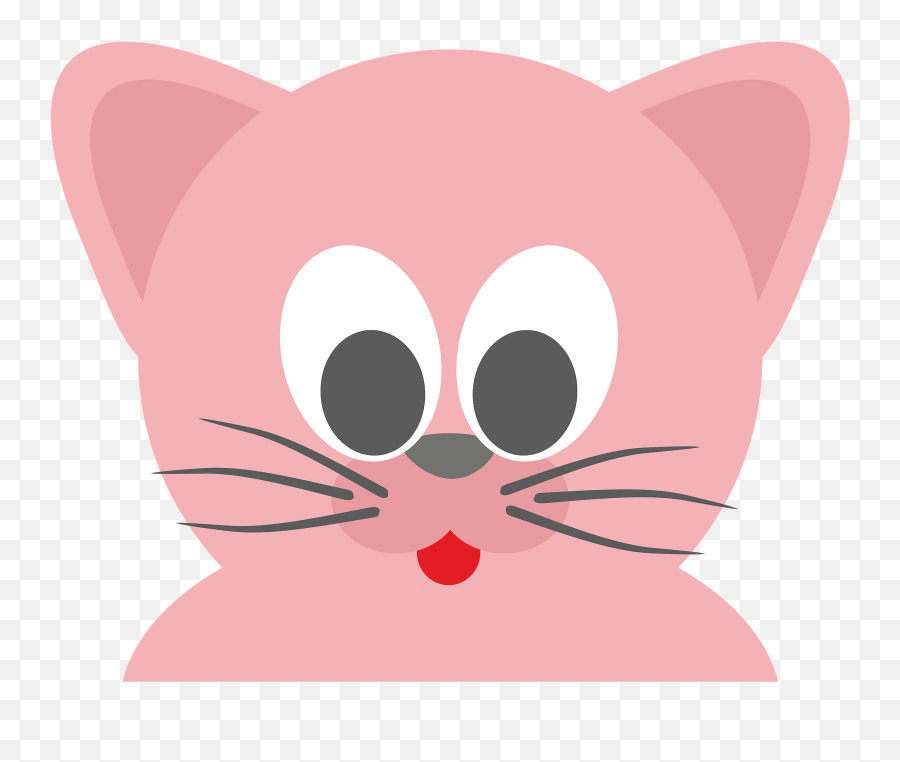 Pink Cat Face Clipart Free Download Transparent Png - Pink Cat Clipart Emoji,Cat Face Clipart
