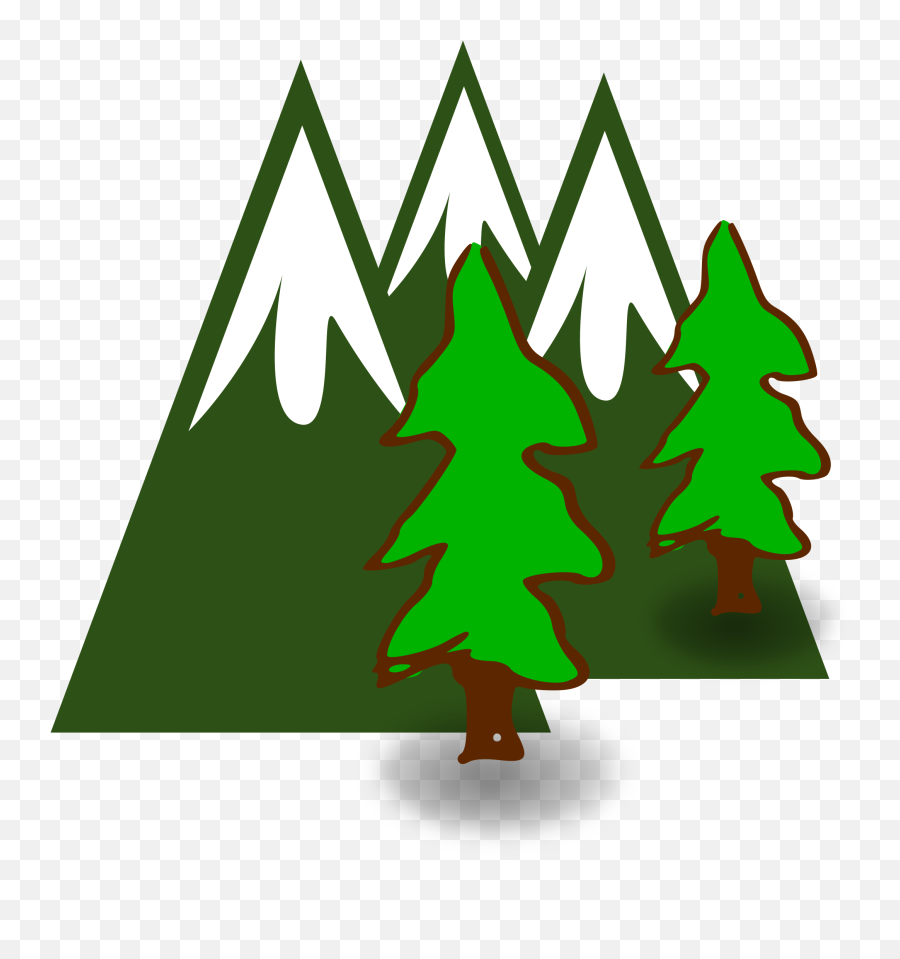 Nature Mountains Green Forest Map - Mountain Tree Clipart Emoji,Forest Clipart