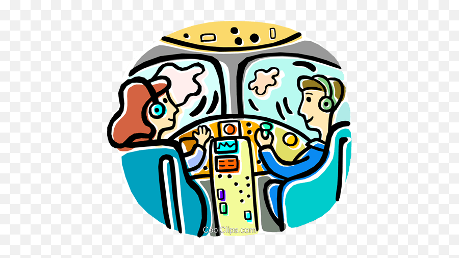 Airline Pilots Flying The Plane Royalty - Clipart Pilot Flying Emoji,Pilot Clipart