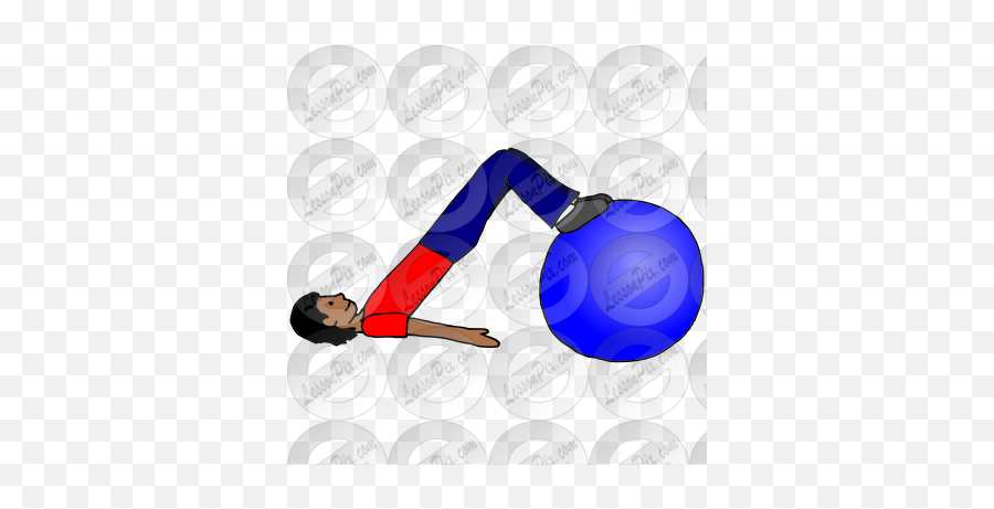 Feet On Ball Picture For Classroom Therapy Use - Great Emoji,Kettlebell Clipart