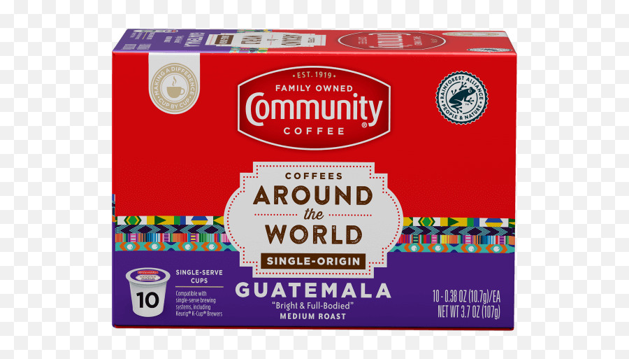 Coffees Around The World - Guatemala Coffee Pods 10 Count Emoji,Guatemala Png