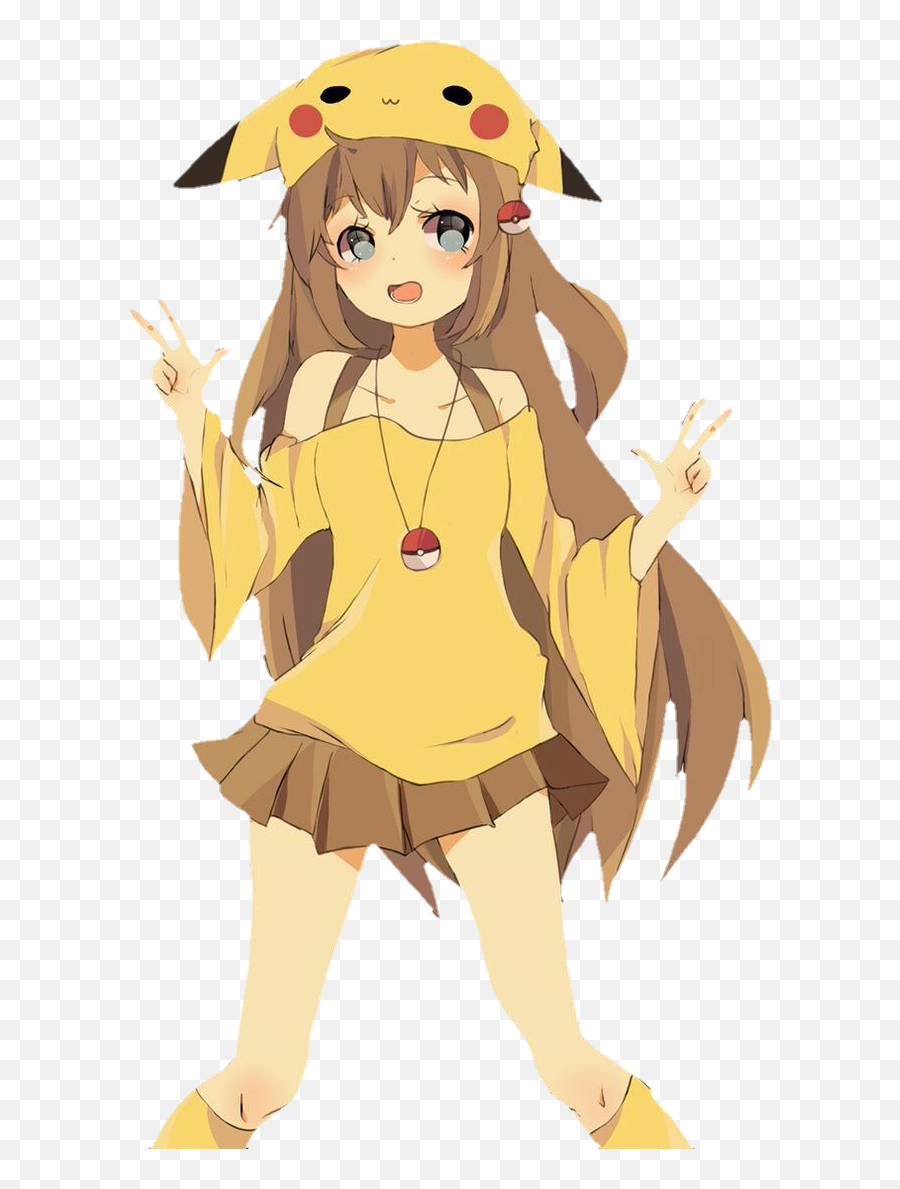 Pokemon Pikachu Anime Girl Emoji,Sexy Anime Girl Png