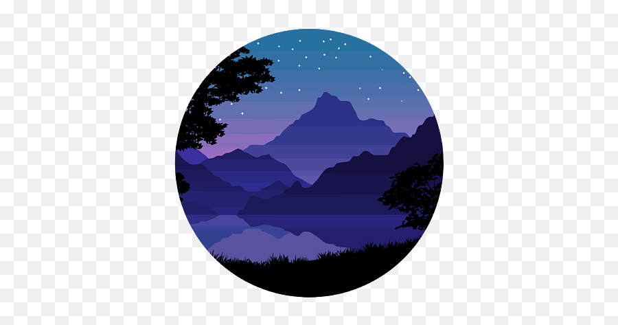 Mountain Silhouette Forest Lake Reflection Adult Pull - Over Emoji,Mountains Silhouette Png