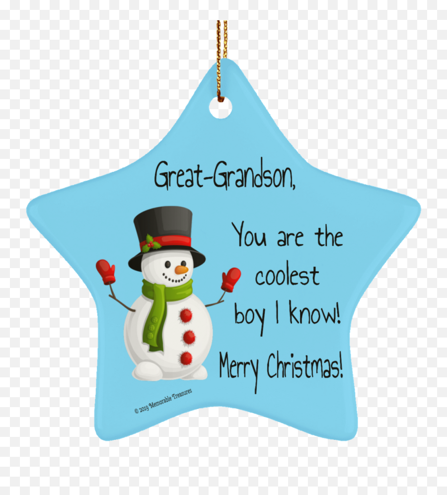 Great - Grandson You Are The Coolest Boy I Know Ornament Emoji,I Know Clipart
