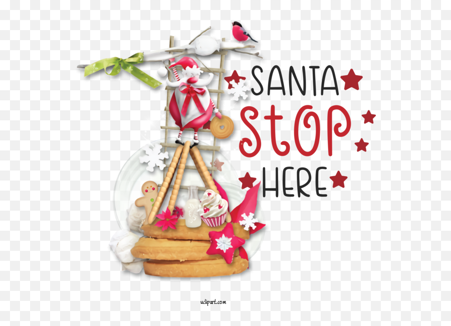 Cartoon Christmas Day Christmas Tree Holiday For Santa Emoji,Christmas Clipart Santa