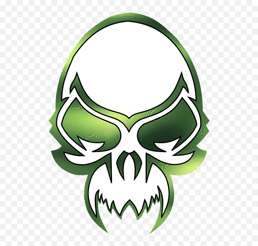 Skull Vector Png - Alien Skull Png Emoji,Tattoo Clipart