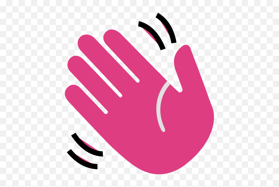Download Waving Hand Sign M F - Waving Hand Emoji Android Pink Hand Waving Aesthetic,Wave Emoji Png