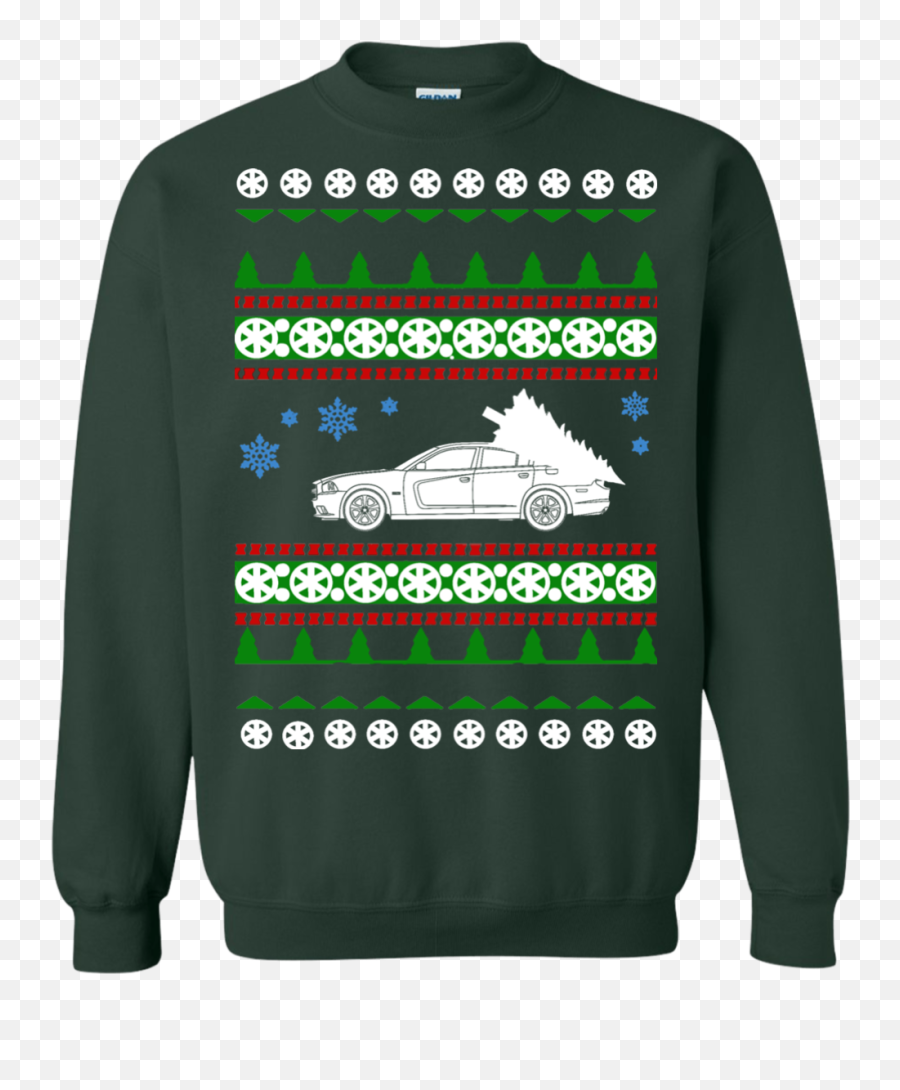 Print Crew Neck T - Gtr Ugly Christmas Sweater Emoji,Hellcat Logo