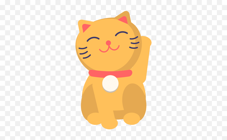 Color Maneki Neko Cat - Maneki Neko Icon Png Emoji,Cat Transparent
