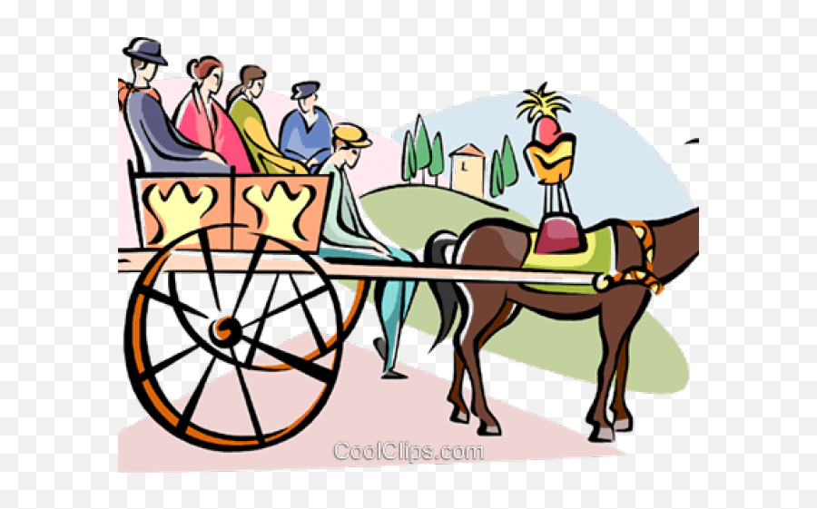 Horse Carriage Clipart - Carrozza Con Cavalli Disegno Emoji,Horse And Carriage Clipart