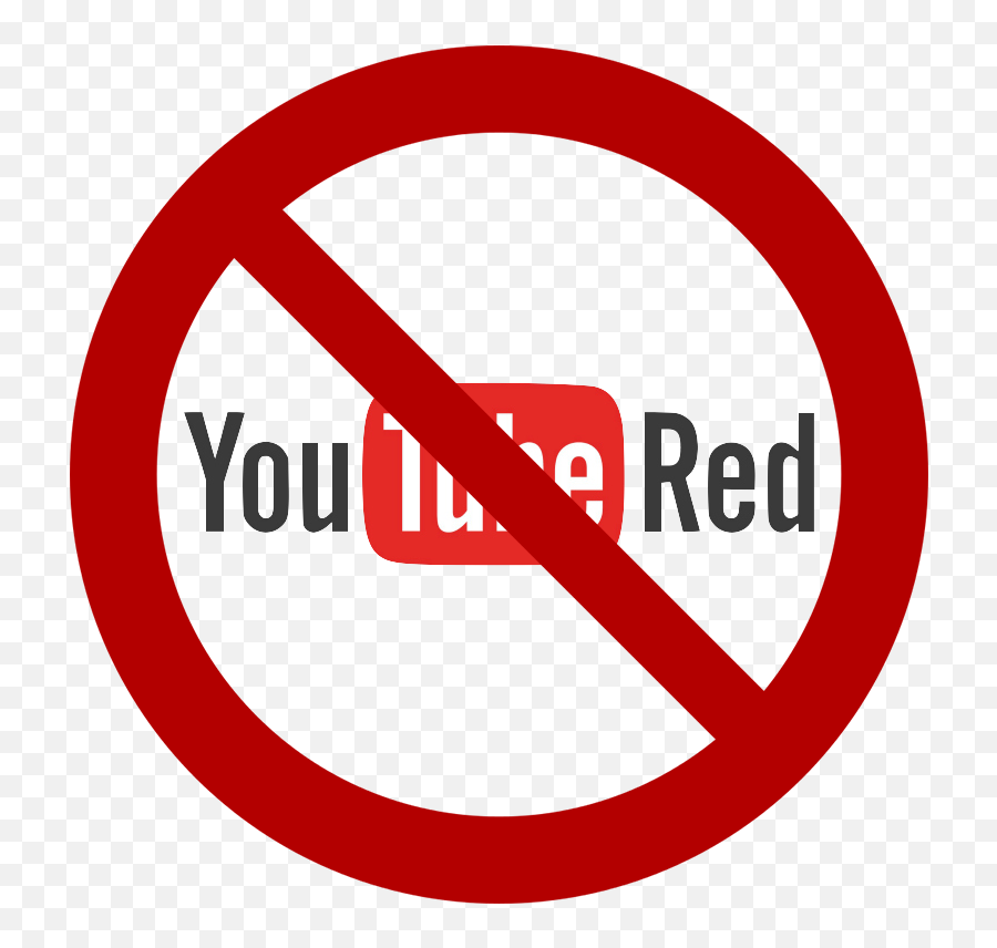 Crossed Out Youtube Red Logo - Youtube Red Emoji,Youtube Logo