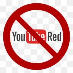 Crossed Out Youtube Red Logo - Youtube Red Transparent Png,Youtube Logo
