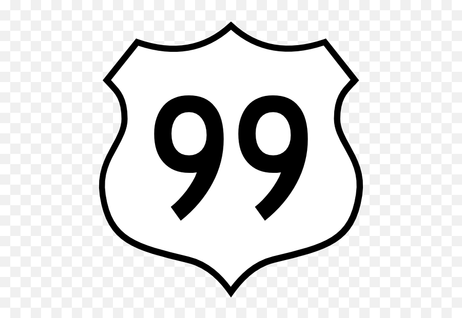 Highway 99 Sign Sticker Emoji,99 Logo
