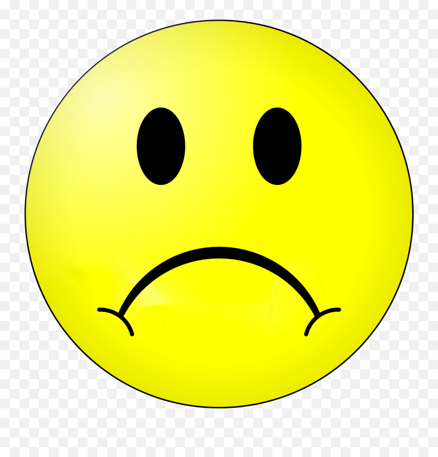 Free Sad Face Emoji Transparent - Sad Emoticon Clipart,Sad Face Clipart
