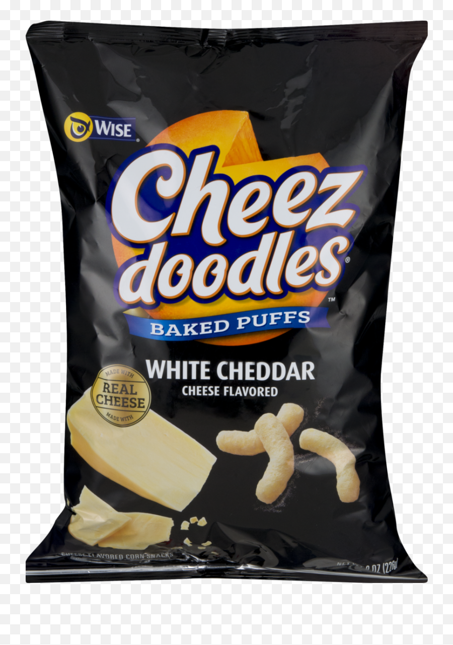 Wise Foods White Cheddar Cheese Doodles Baked Puffs 80 Oz Bag 4 Bags Emoji,Cheez It Transparent