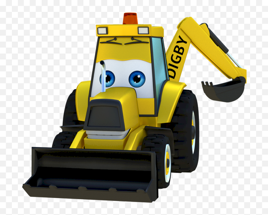 More About Digby - Digger Clipart Transparent Png Emoji,Bulldozer Clipart