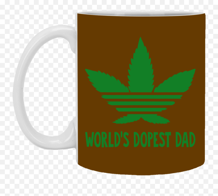 Worlds Dopest Dad Weed Marijuana Leaf Mug Coffee Mug 11oz - Magic Mug Emoji,Marijuana Leaf Png