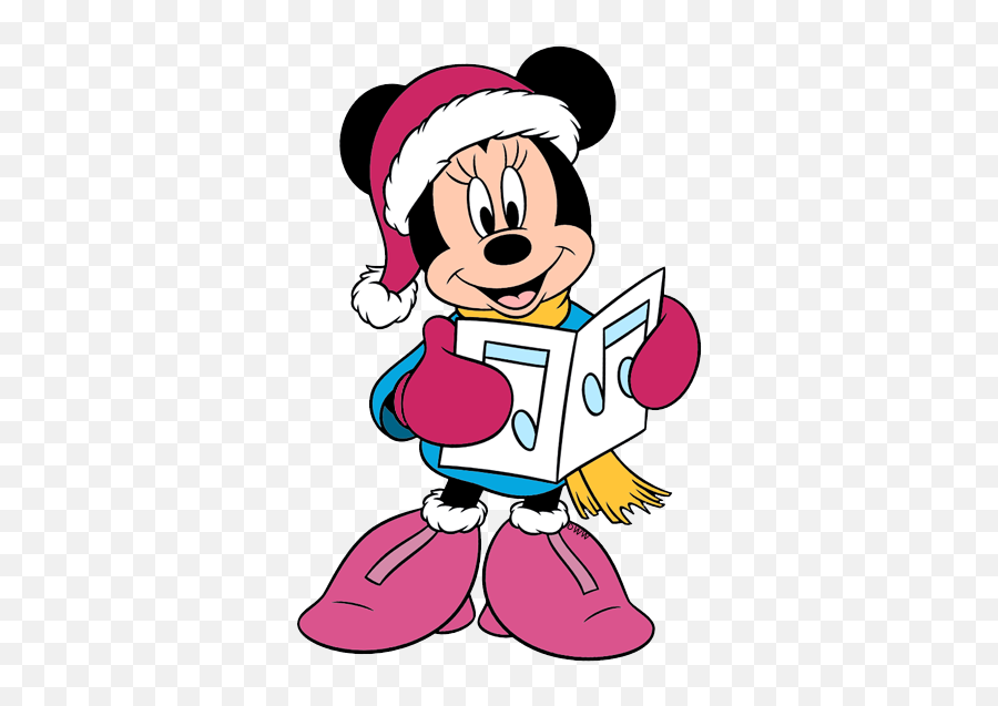 Download Winter Clipart Minnie - Minnie Mouse Red Christmas Christmas Minnie Mouse Winter Emoji,Winter Clipart