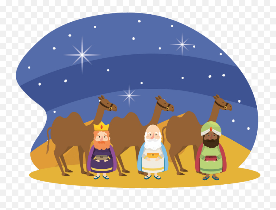 Nativity Clipart - Nativity Illustration Wise Men Emoji,Nativity Clipart