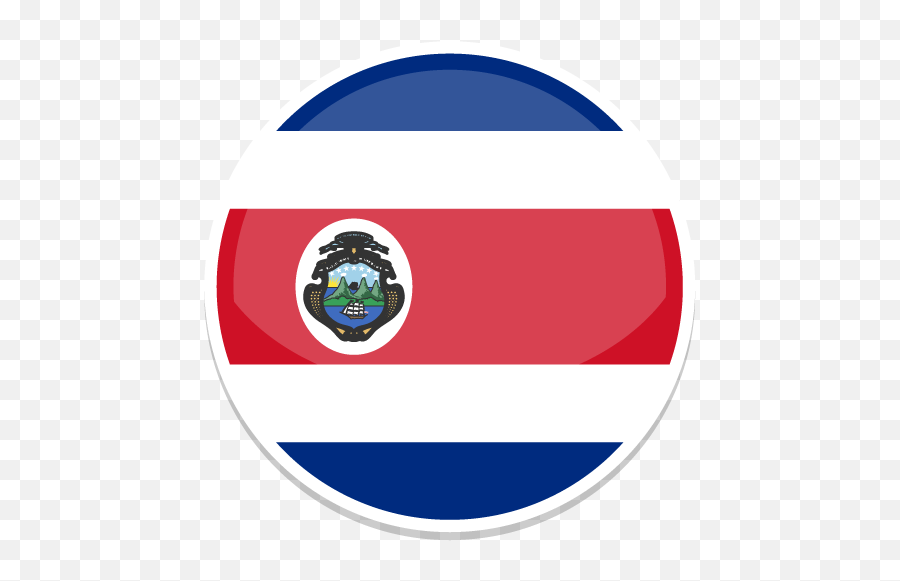 Icon Of Round World Flags Icons - Costa Rica Icon Png Emoji,Costa Rica Png
