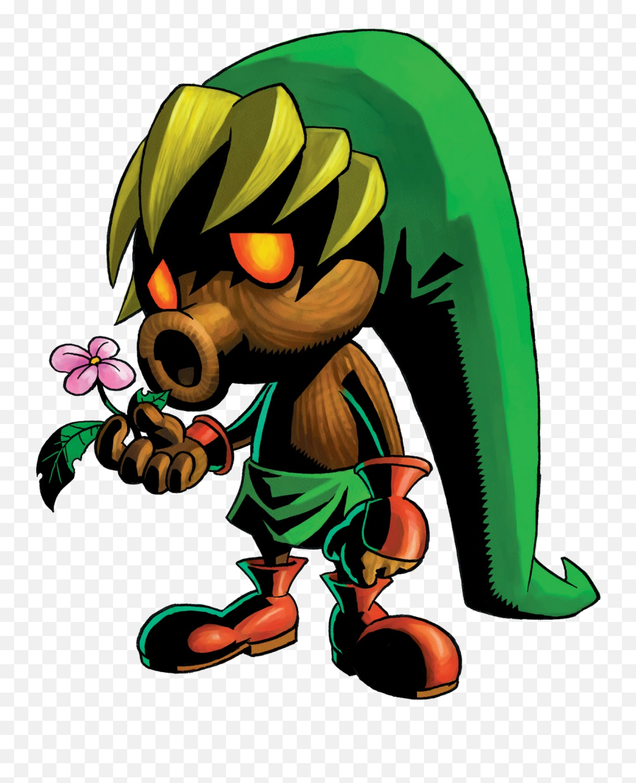 Deku Link Is A Character From The Legend Of Zelda Majorau0027s - Link Mask Emoji,Majora's Mask Png