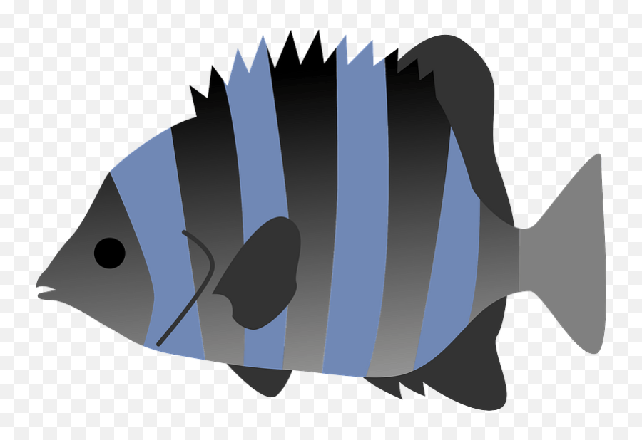 Striped Beakfish Fish Clipart Emoji,Fish Clipart Free