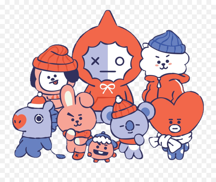 Merryxmas Christmas Van Tata Koya Emoji,Bt21 Transparent