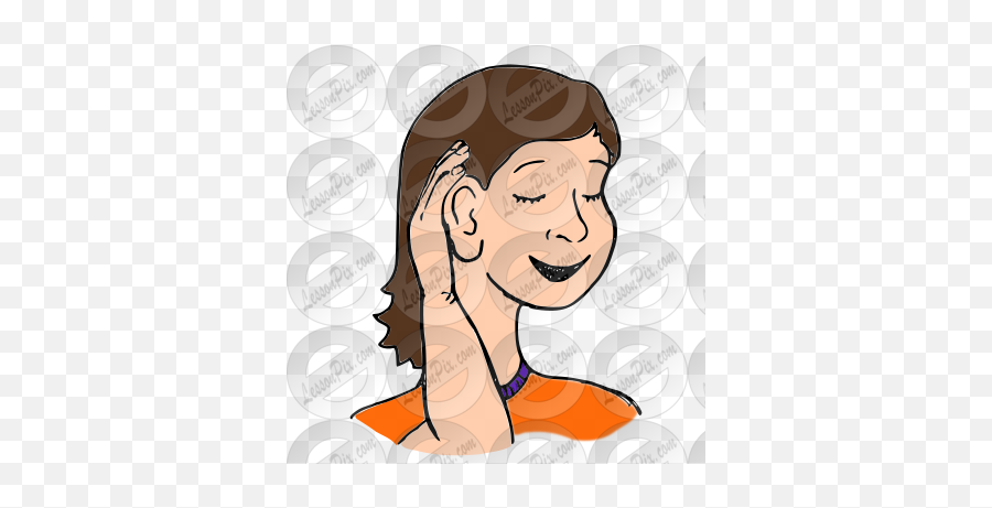 Listen Picture For Classroom Therapy Use - Great Listen For Women Emoji,Listen Clipart