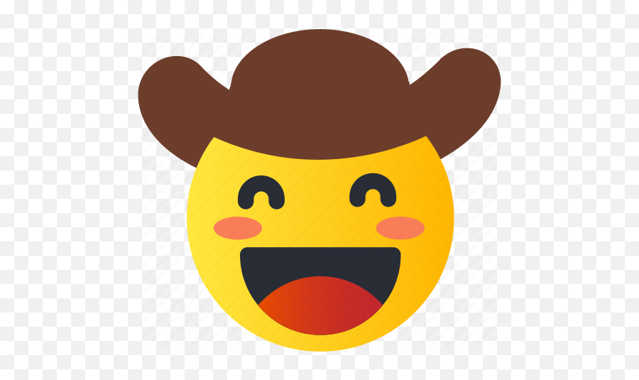 Avatar Cowboy Emoji Emoticons Emotion Face Smiley Icon - Download On Iconfinder Wide Grin,Sad Cowboy Emoji Png