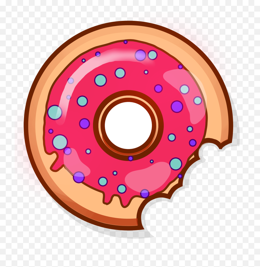 Bitten Donut Clipart - Food Emoji,Donut Clipart