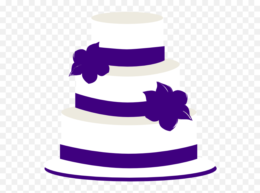 Download Hd Purple Wedding Clipart - Cake Transparent Png 3 Tier Cake Clip Art Png Emoji,Wedding Clipart