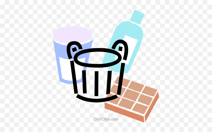 Pail With Cleaning Supplies Royalty - Clipart Produtos Limpeza Png Emoji,Cleaning Supplies Clipart
