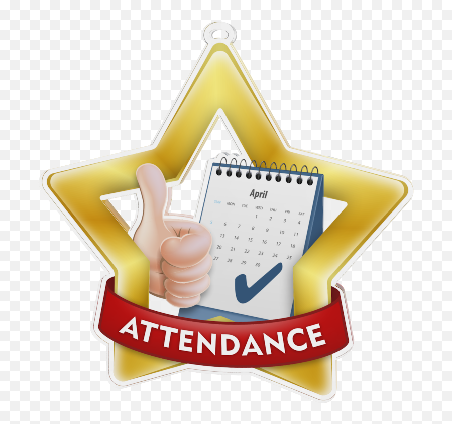 Attendance Mini Star Gold Medal - Well Done Gold Medal Emoji,Attendance Clipart