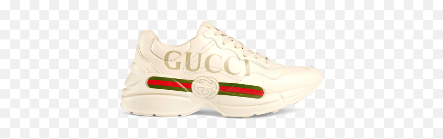 Gucci Logo Leather Sneaker Free - Round Toe Emoji,Sneaker Logo