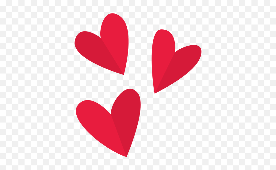 Valentine Three Hearts Flat - Girly Emoji,Corazones Png