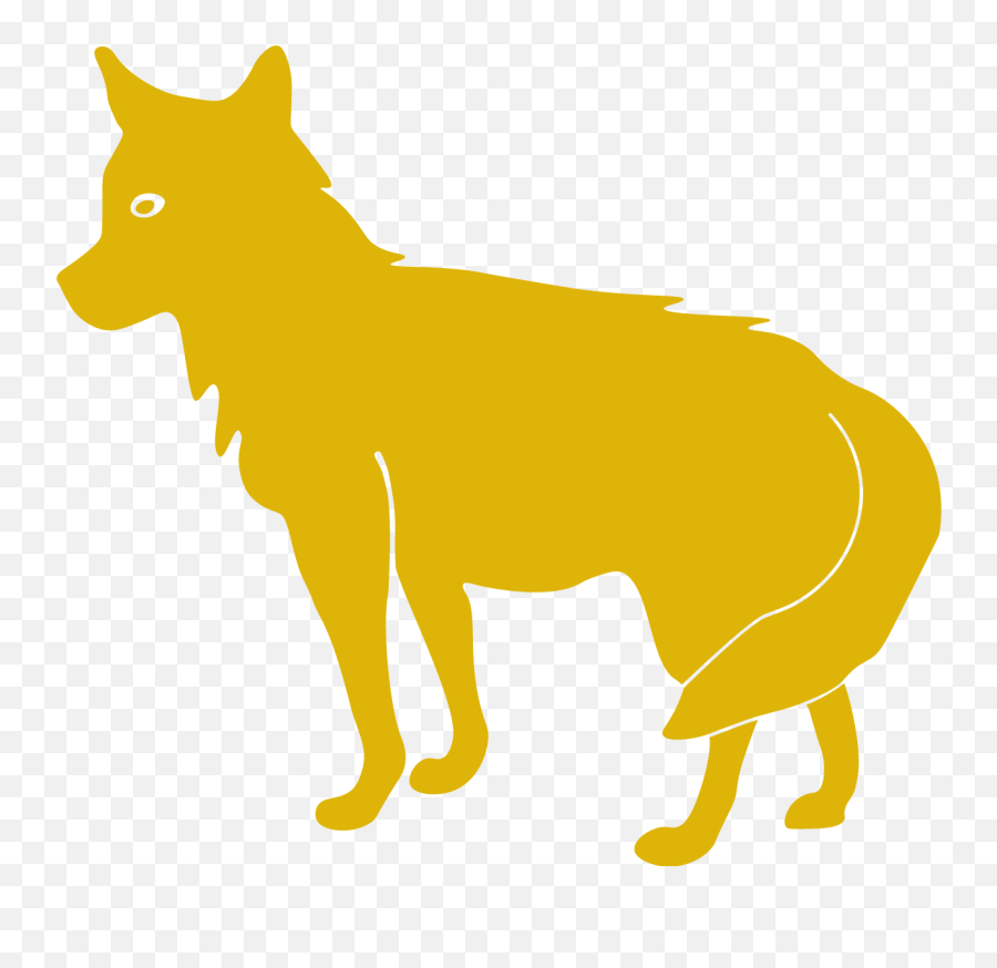 Coyote Clipart Land Animal - Lobo Amarillo Dibujo Emoji,Coyote Clipart