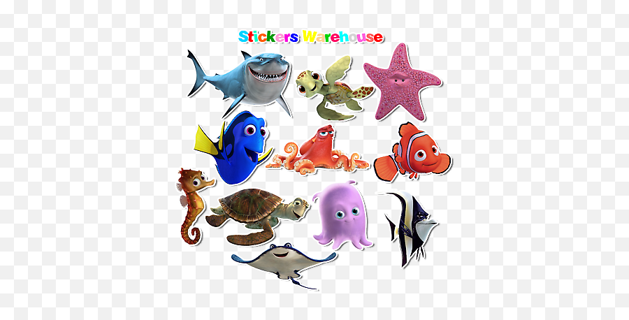 Finding Nemo Theme Vinyl Stickers Set For Bathroom Kids Room Decoration Ebay - Finding Nemo Emoji,Finding Nemo Logo