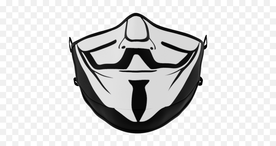 Sublimated Anonymous Face Mask - Language Emoji,Custom Logo Face Mask