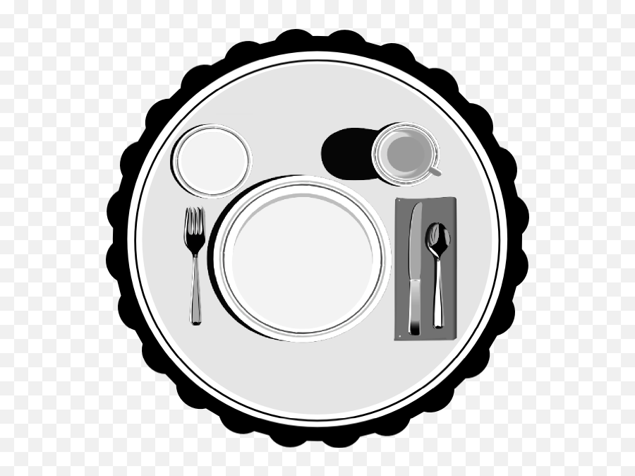 Place Setting Clip Art At Clker - Golf Ball Clipart Black And White Png Emoji,Setting Clipart